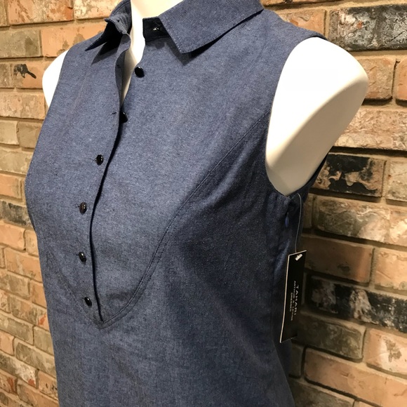 NWT Tahari Arthur S Levine Denim Blue Dress Sz 4 - Picture 2 of 8